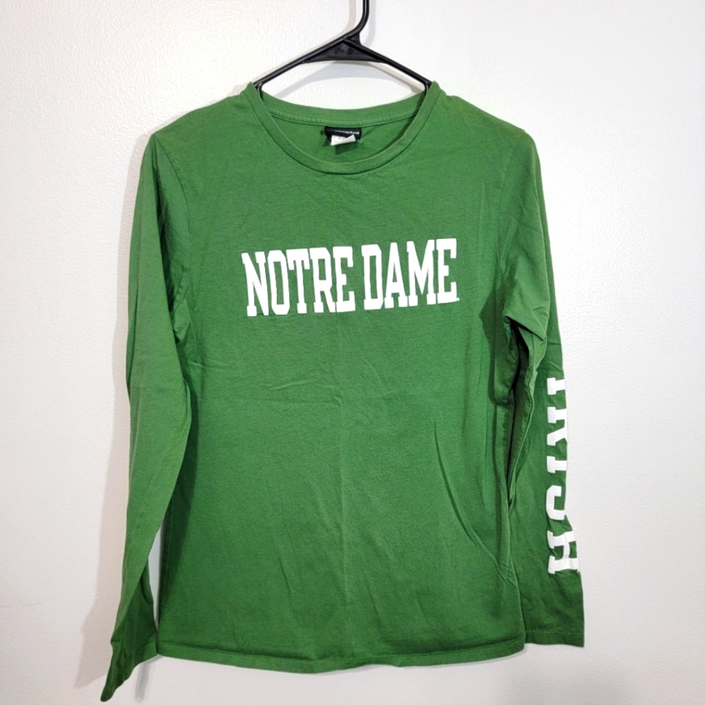 Champion Notre Dame Green Long Sleeve Top Youth Large